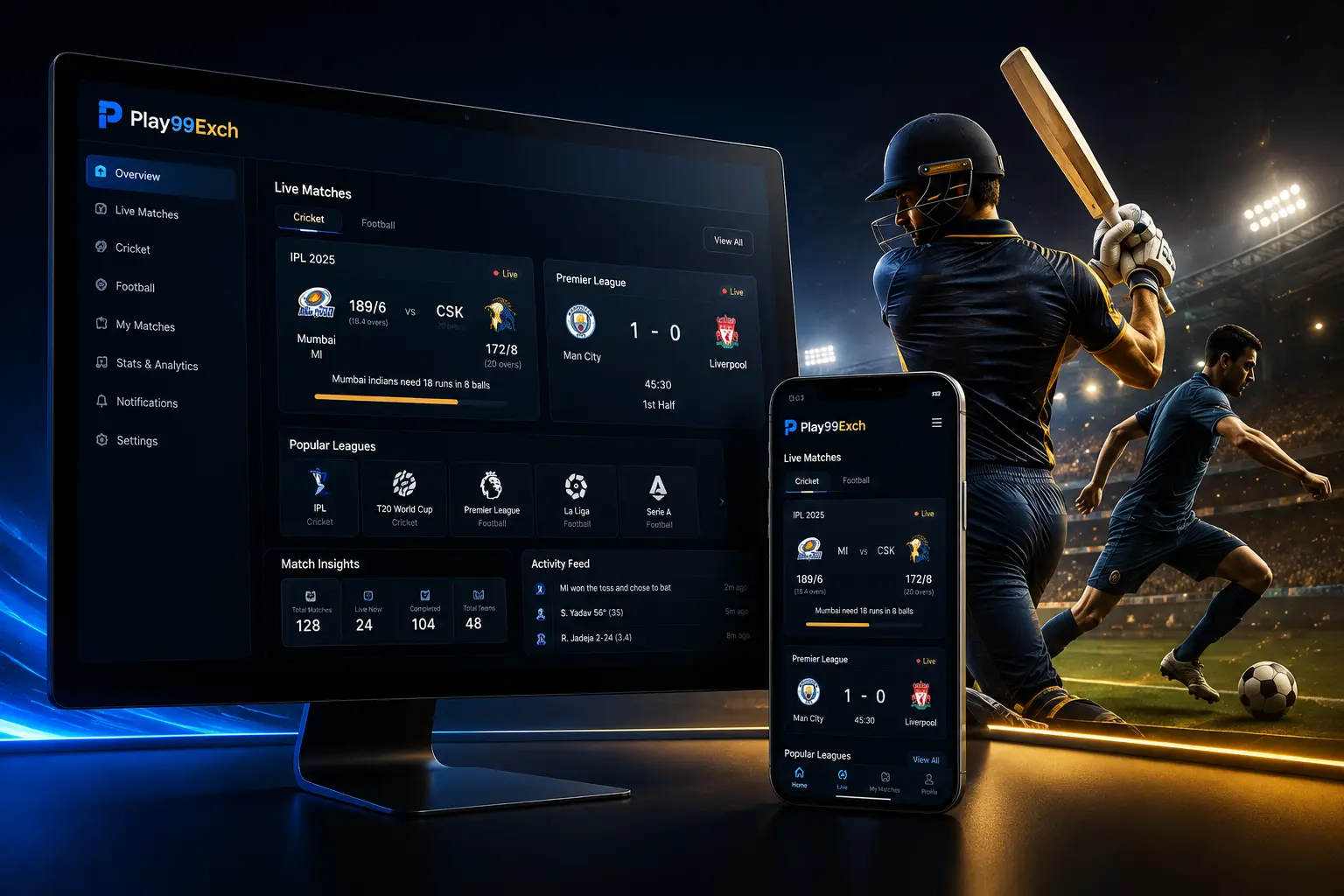 Play99Exch online sports platform dashboard and account services